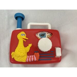 Vintage Big Bird Wind Up Radio Music Toy TYCO Jim Henson Sesame Street WORKS